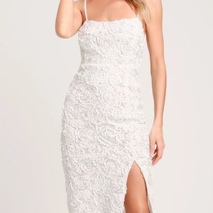 Lulu's Blissful Moments Floral Midi Dress